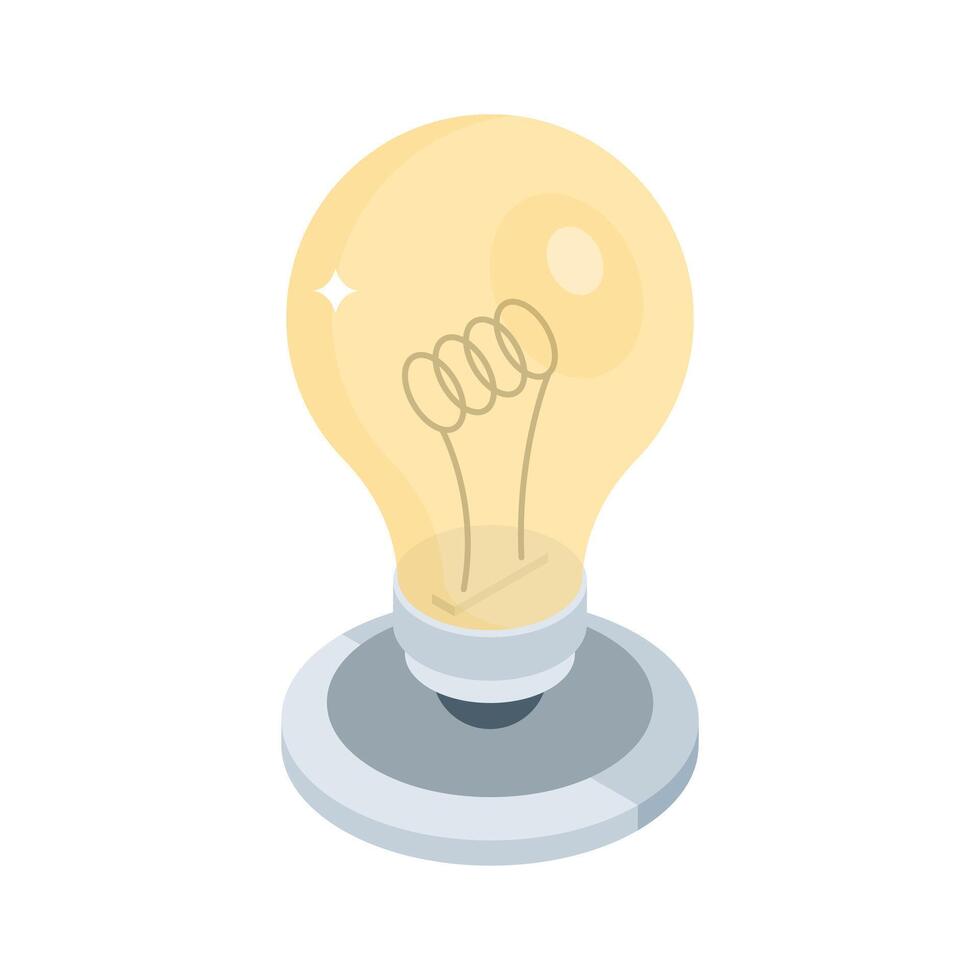 Get a glimpse of this isometric style icon for idea generation vector