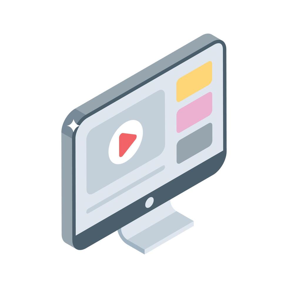 A premium isometric style icon of marketing strategy vector