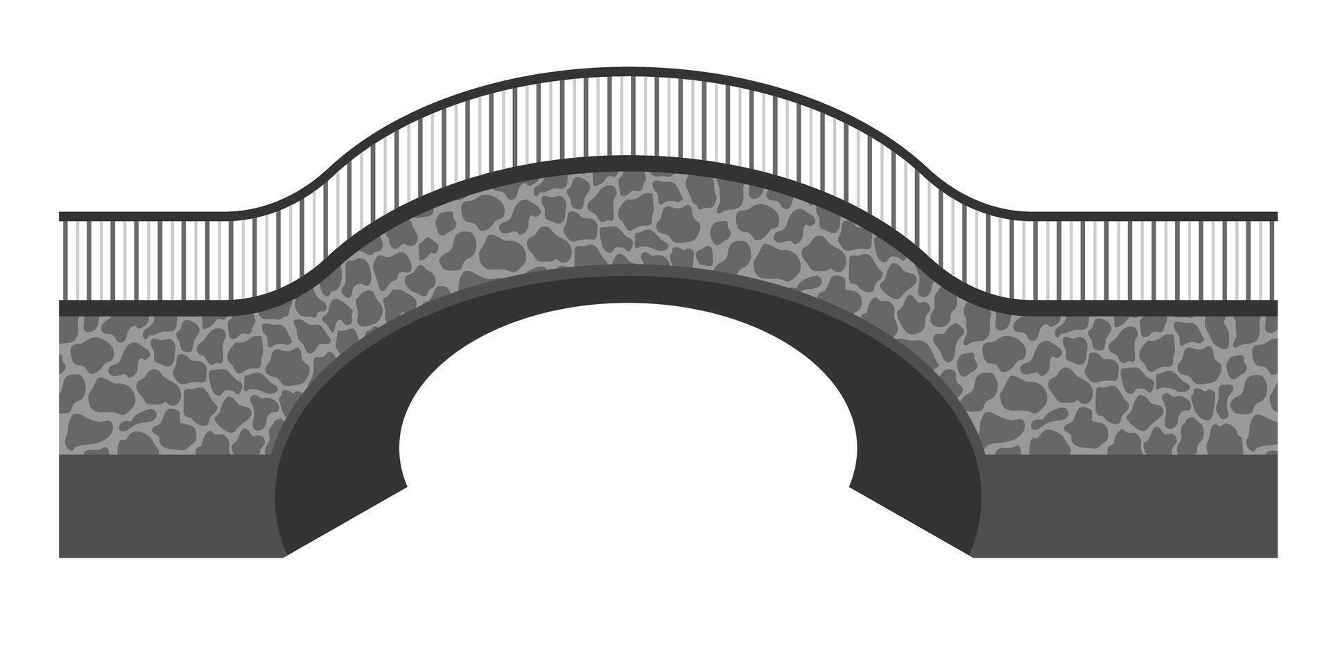 old stone bridge vector