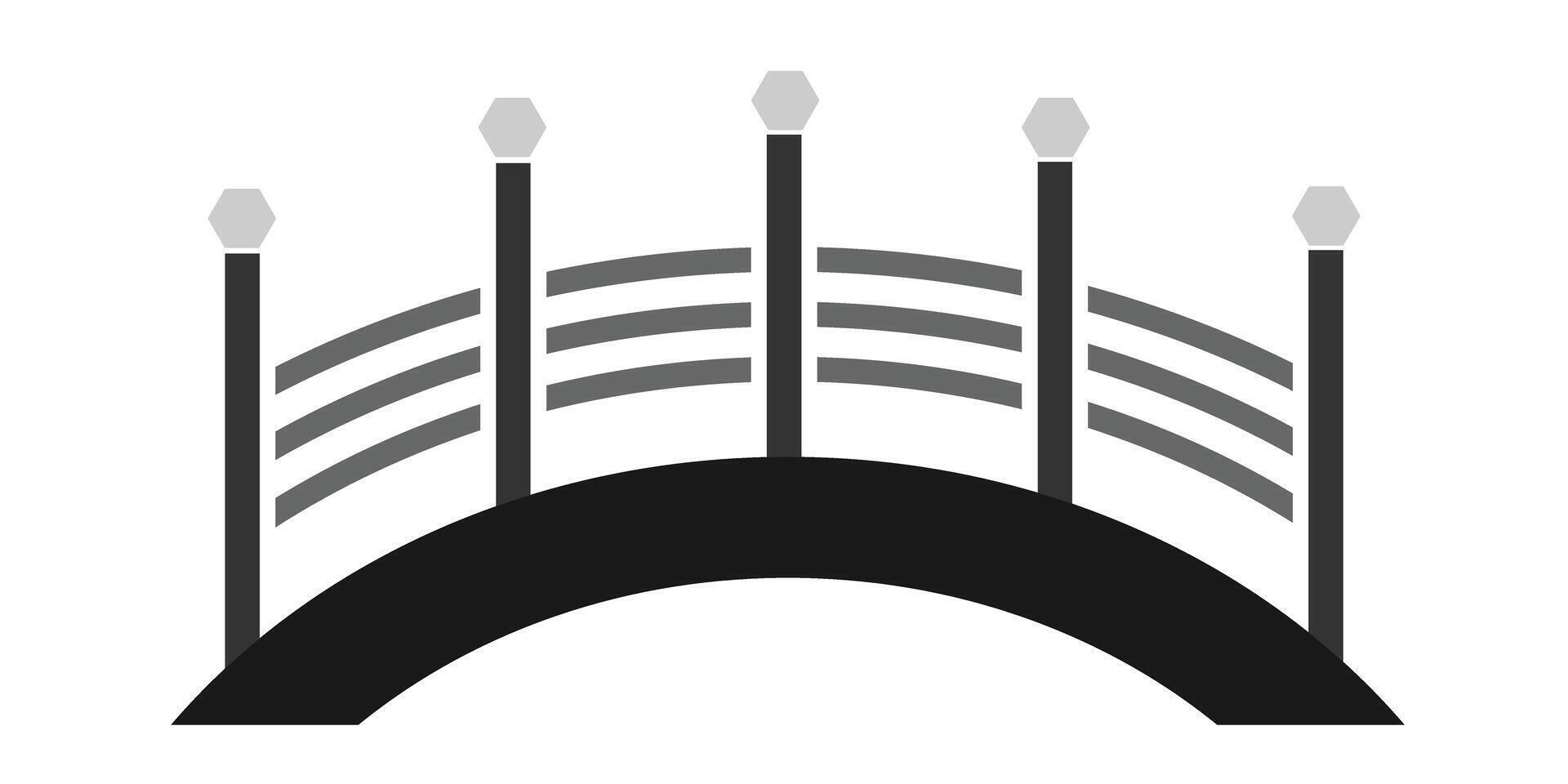black bridge icon vector