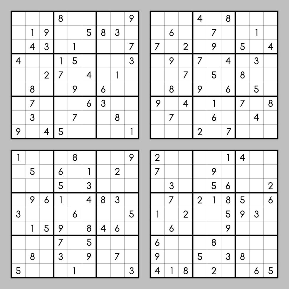 Sudoku puzzles game vector