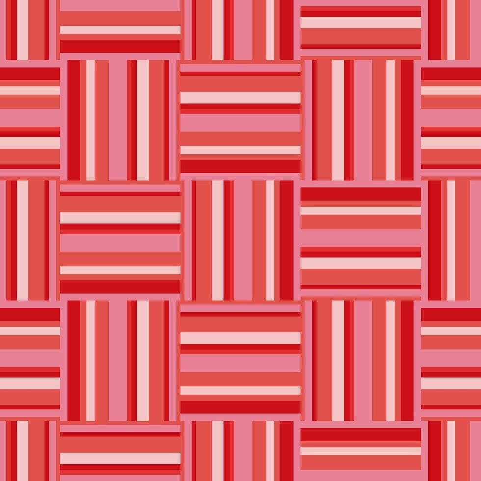 Preppy flirty Gingham, hearts pink seamless pattern. Tartan check texture tablecloths napkins vector