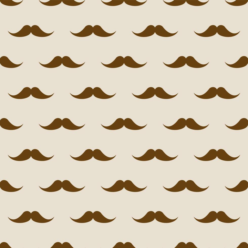 Seamless pattern with mustaches. Male fashion hipster background vector
