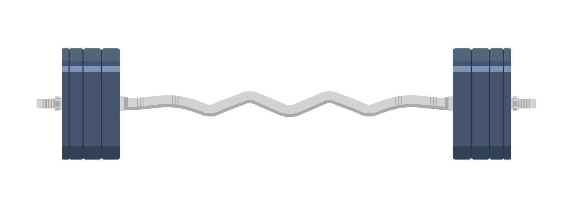 illustration of barbell or dumbbell weights with wavy handles. design for gym, bodybuilding or sports vector