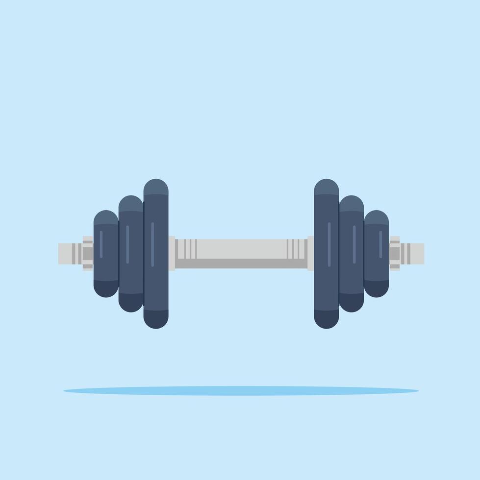 illustration of barbell or dumbbell weights with round weight plates of various sizes. design for gym, bodybuilding or sports vector