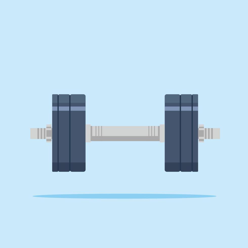 illustration of barbell or dumbbell weights with square weight plates. design for gym, bodybuilding or sports vector