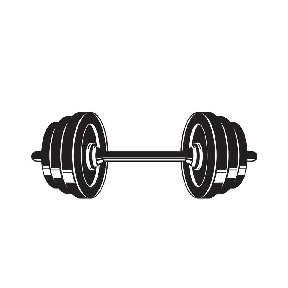 illustration of barbell or dumbbell weights for strength. design for gym, bodybuilding or sports vector