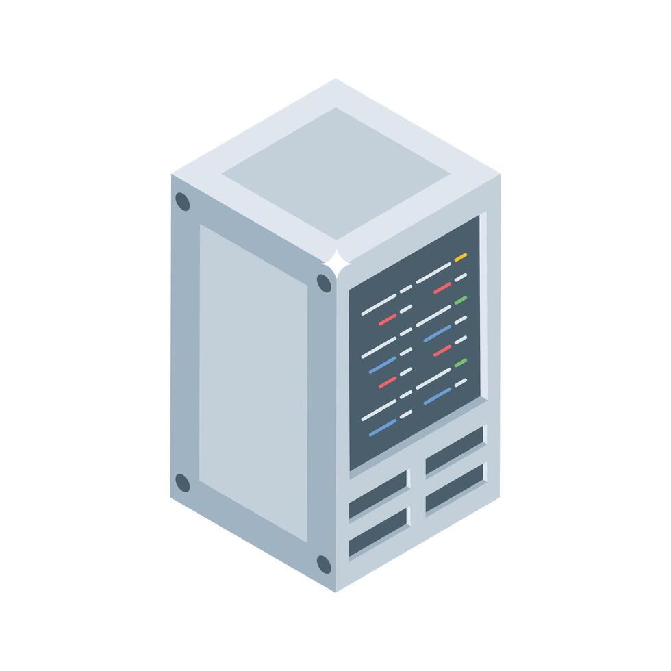 Grab this isometric icon of modern datacenter structure vector