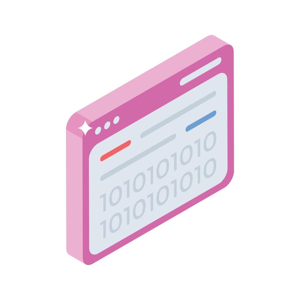 Trendy isometric icon of custom coding integration vector