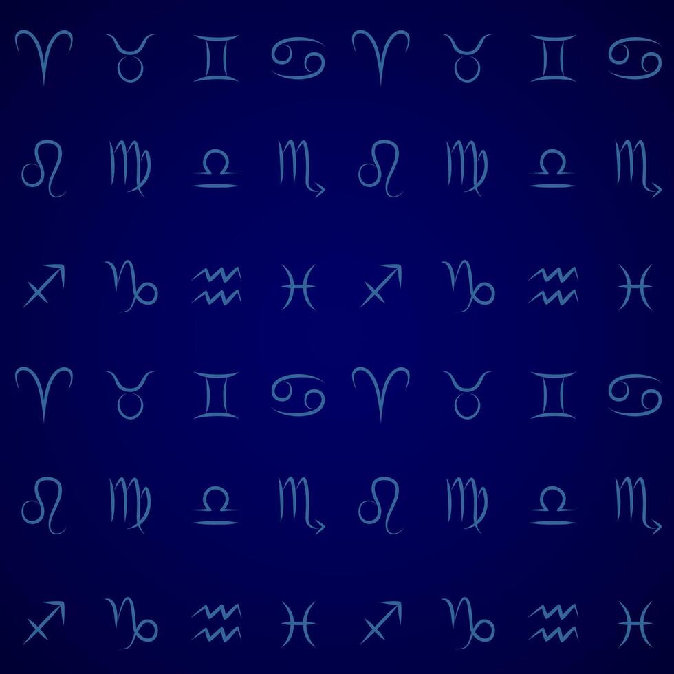 Zodiac signs seamless pattern vector