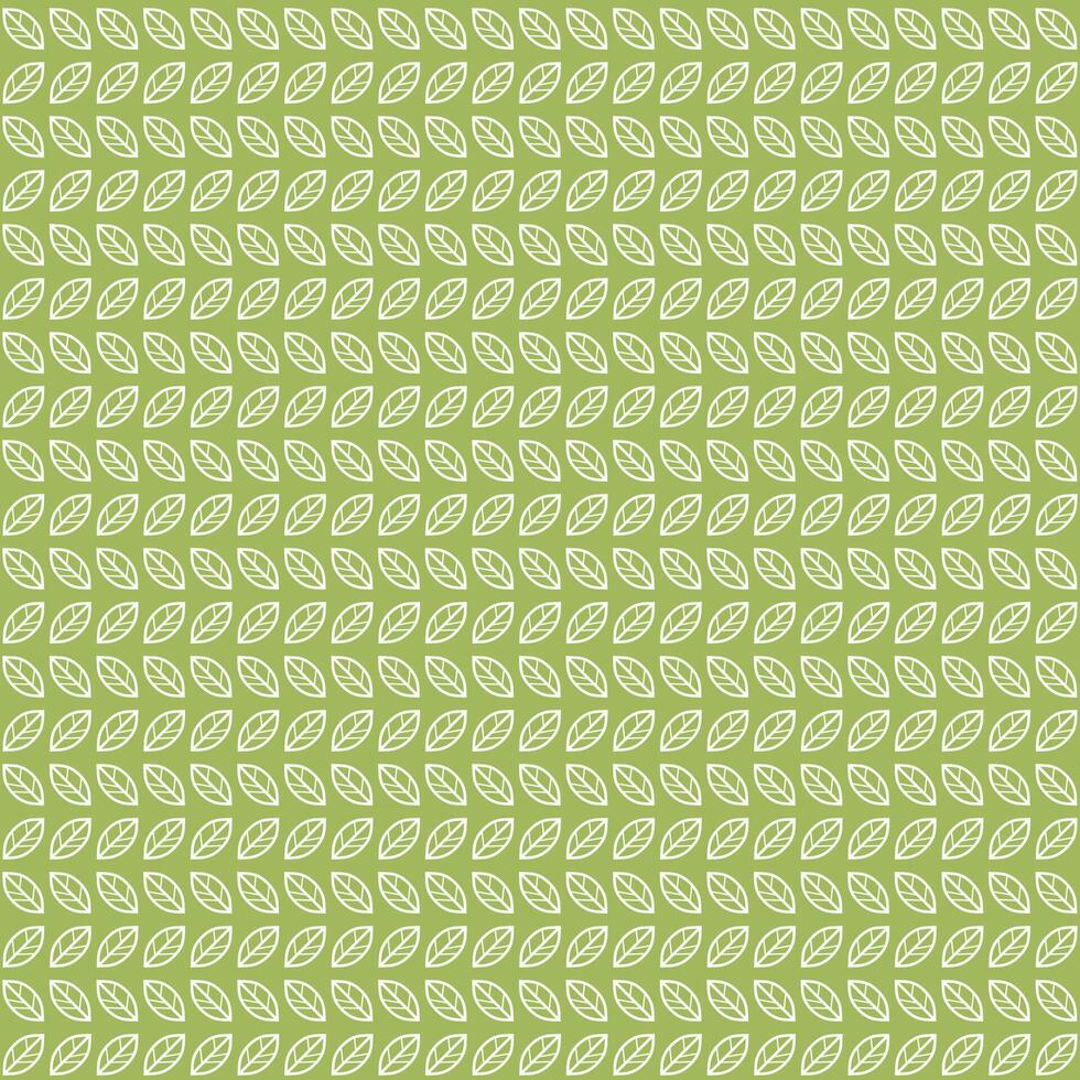 Green tea leaves pattern vector