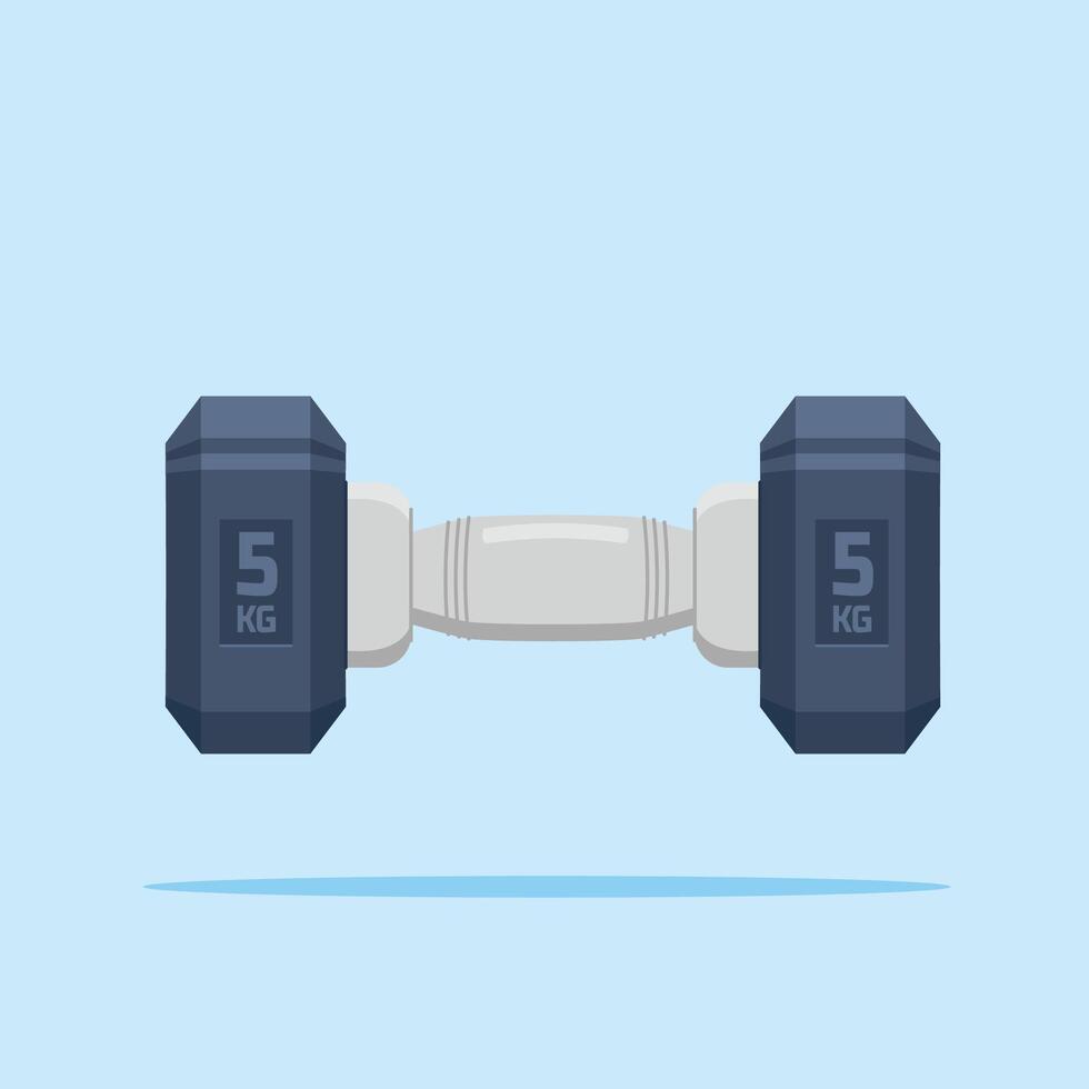 illustration of barbell or dumbbell weights with square type weights. design for gym, bodybuilding or sports vector