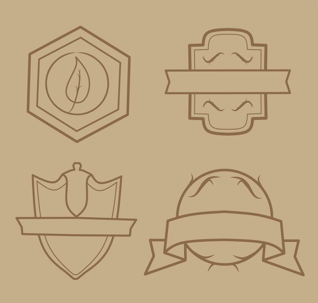 Vintage border elements no text vector