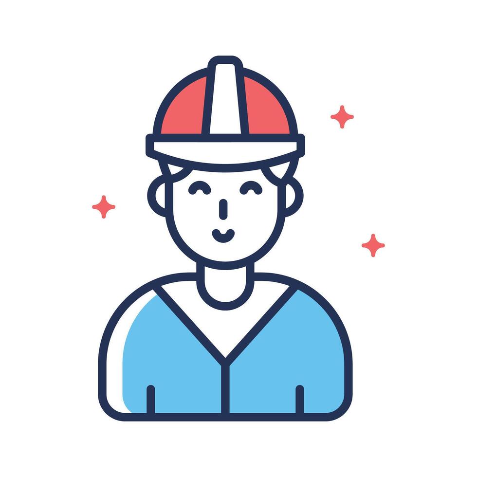 A customizable outline style icon of labour vector