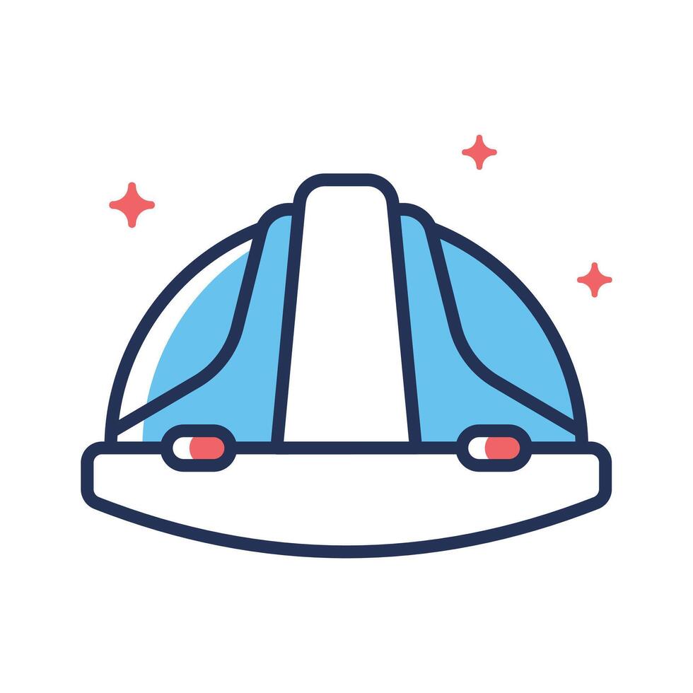 Visually appealing outline icon depicting labour hard hat vector