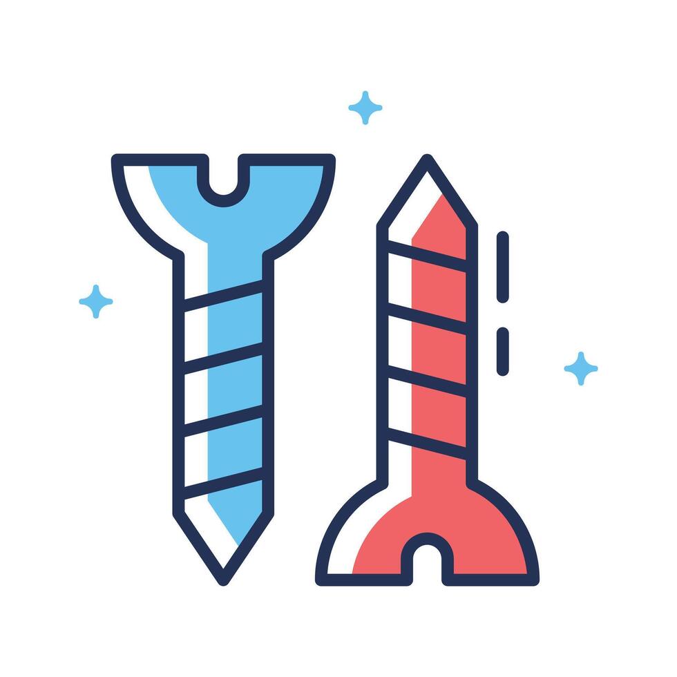 Get a glimpse of this outline icon of screw nails vector