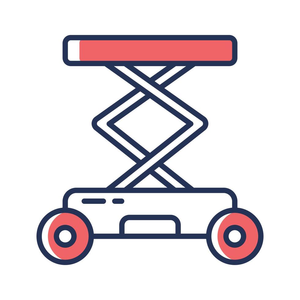 Get a sight of this latest line icon depicting scissors lift vector