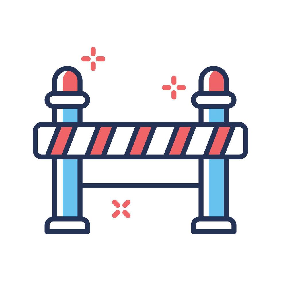 Ready to use line style icon of construction barrier vector