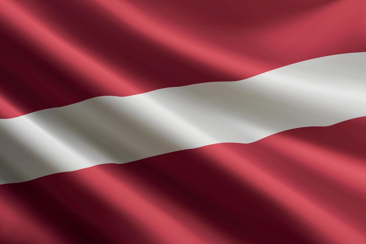 Latvia flag waving in the wind, detailed silk texture vector