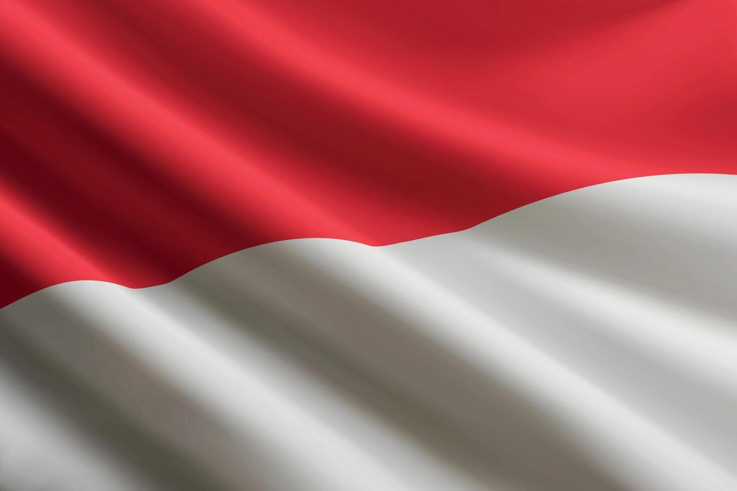 Monaco flag waving in the wind, detailed silk texture vector