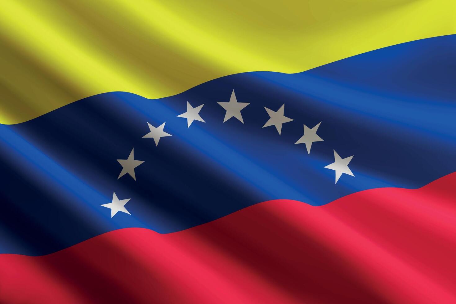 Venezuela flag waving in the wind, detailed silk texture vector