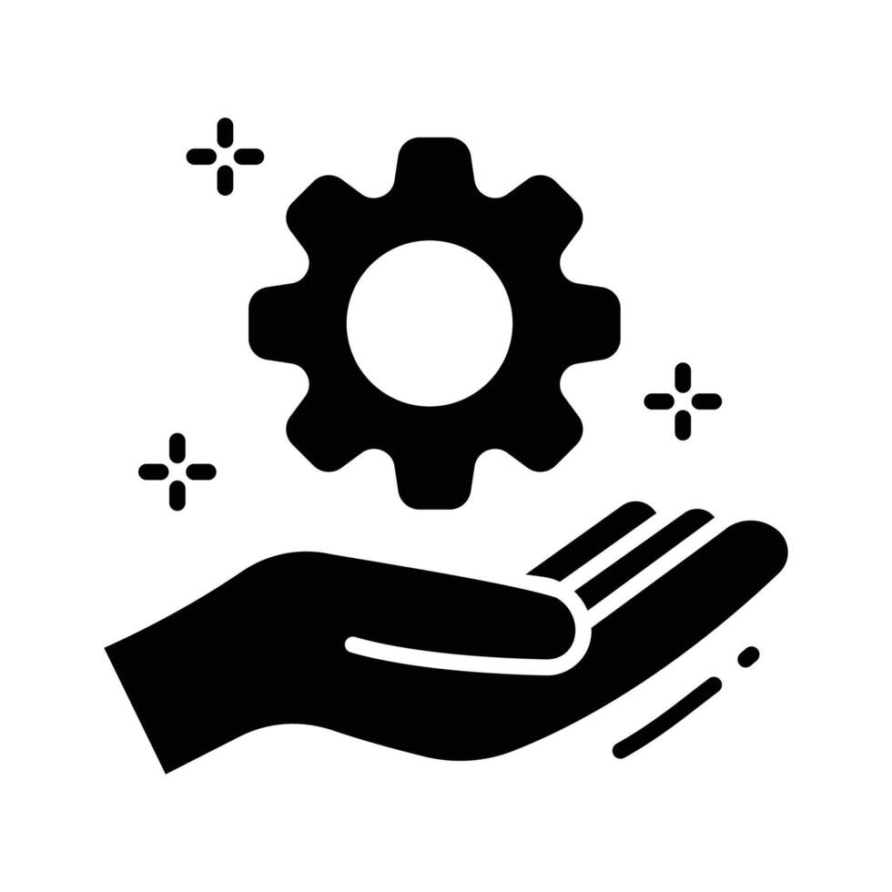 Modern icon of engineering designed in glyph style vector