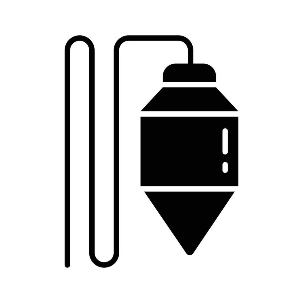 Visually appealing trendy glyph icon of plumb bob vector