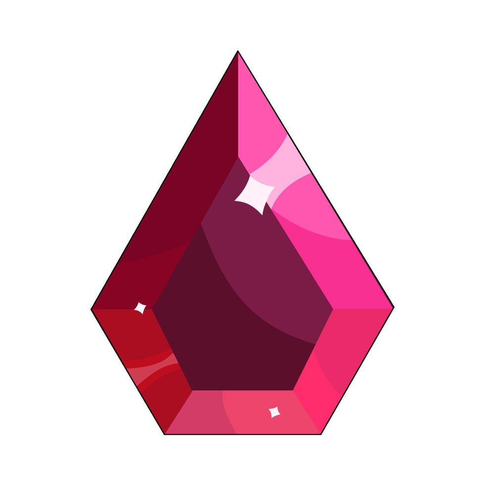 Illustration of Red Gem vector