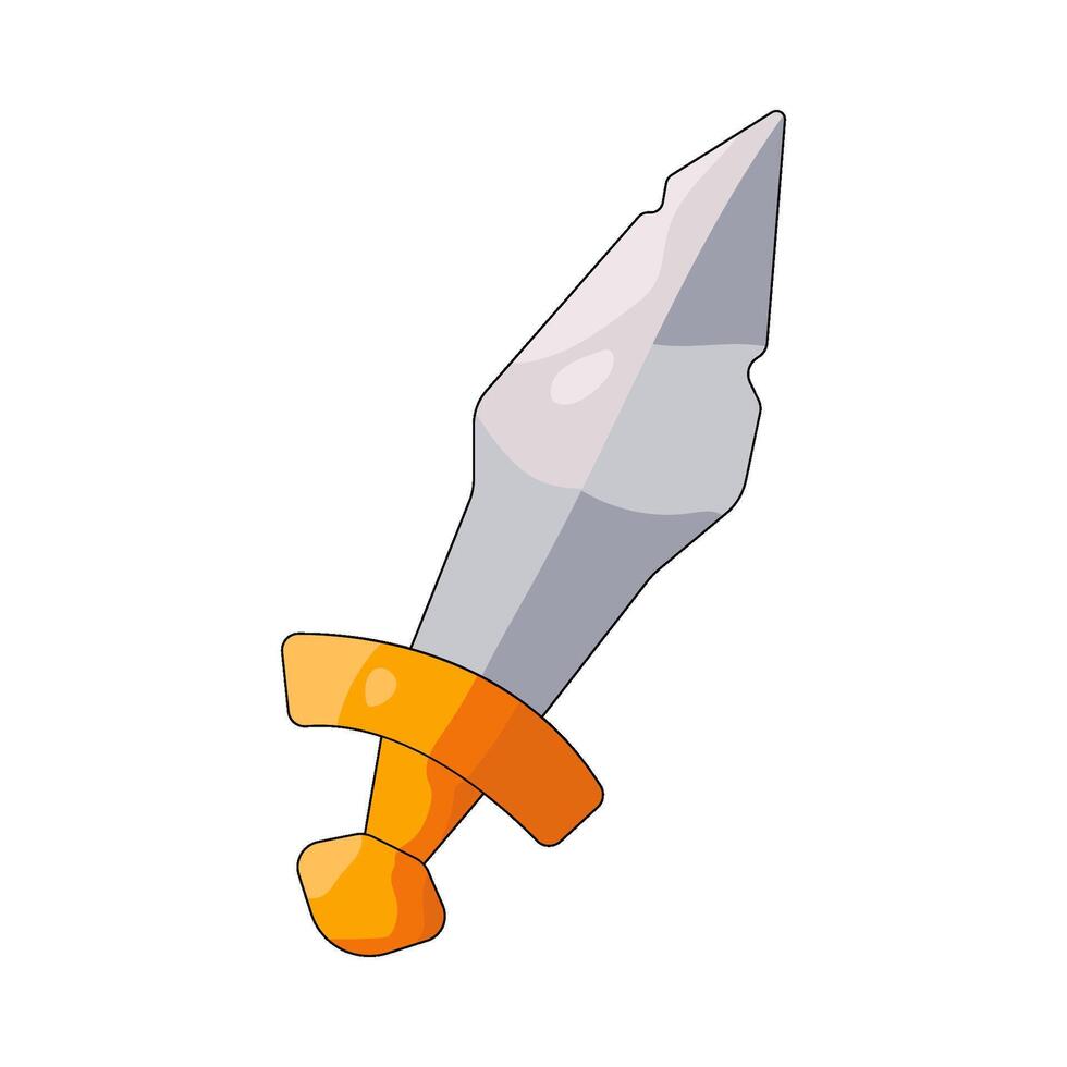 Illustration of Golden handle sword vector