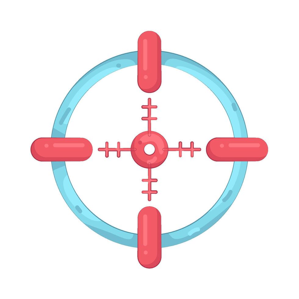 Illustration of Gaming target vector