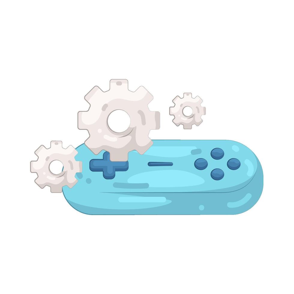 Controller with Settings Gear vector