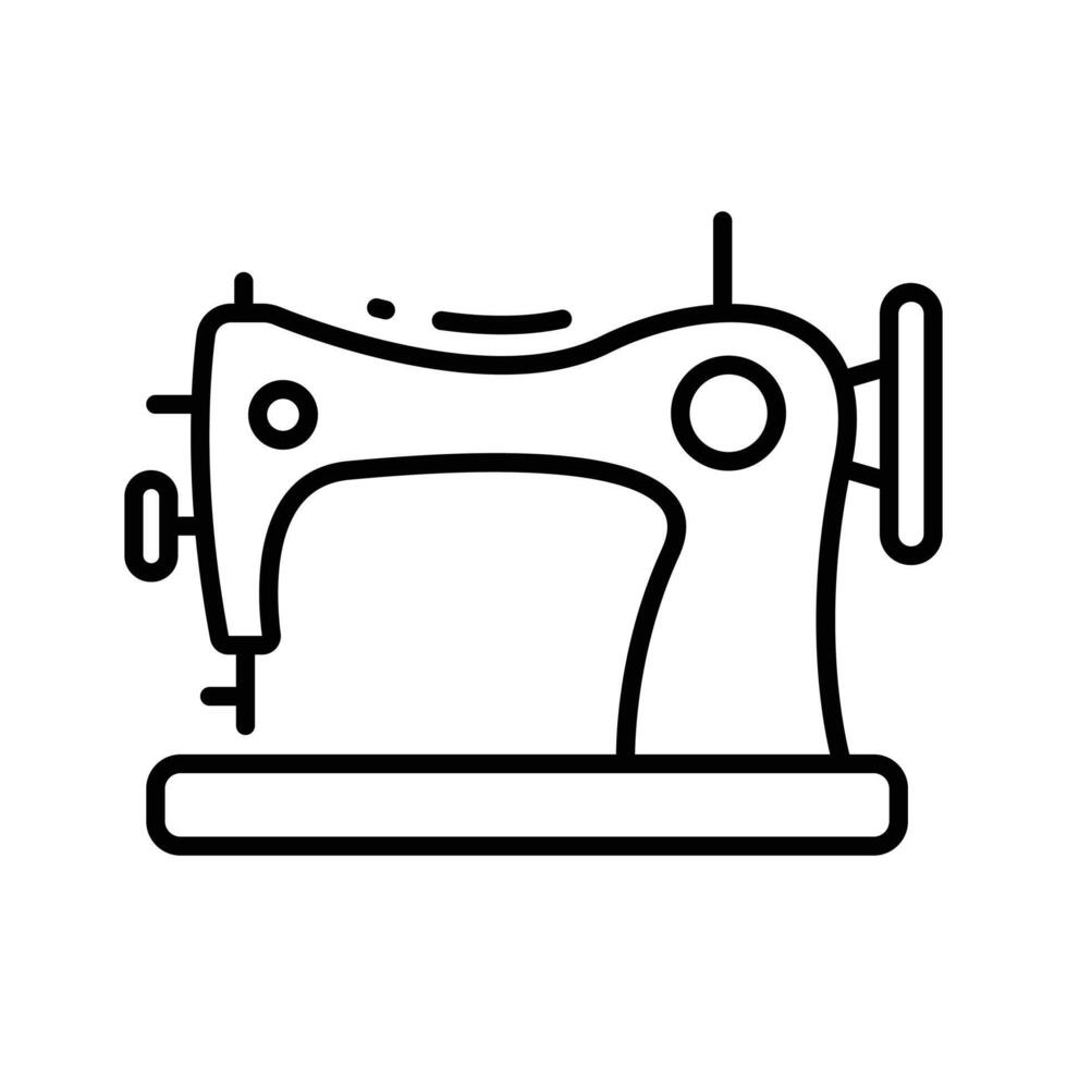 A well designed premium line icon of sewing machine. vector