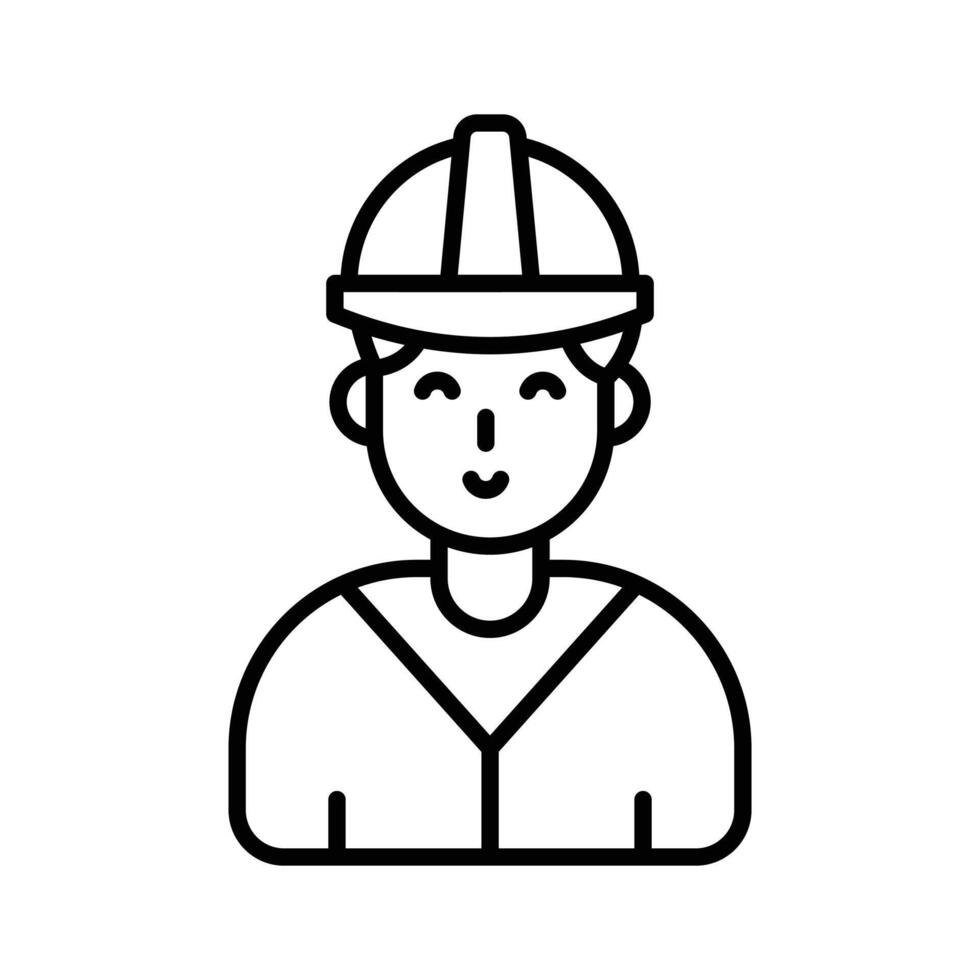 A customizable outline style icon of labour. vector