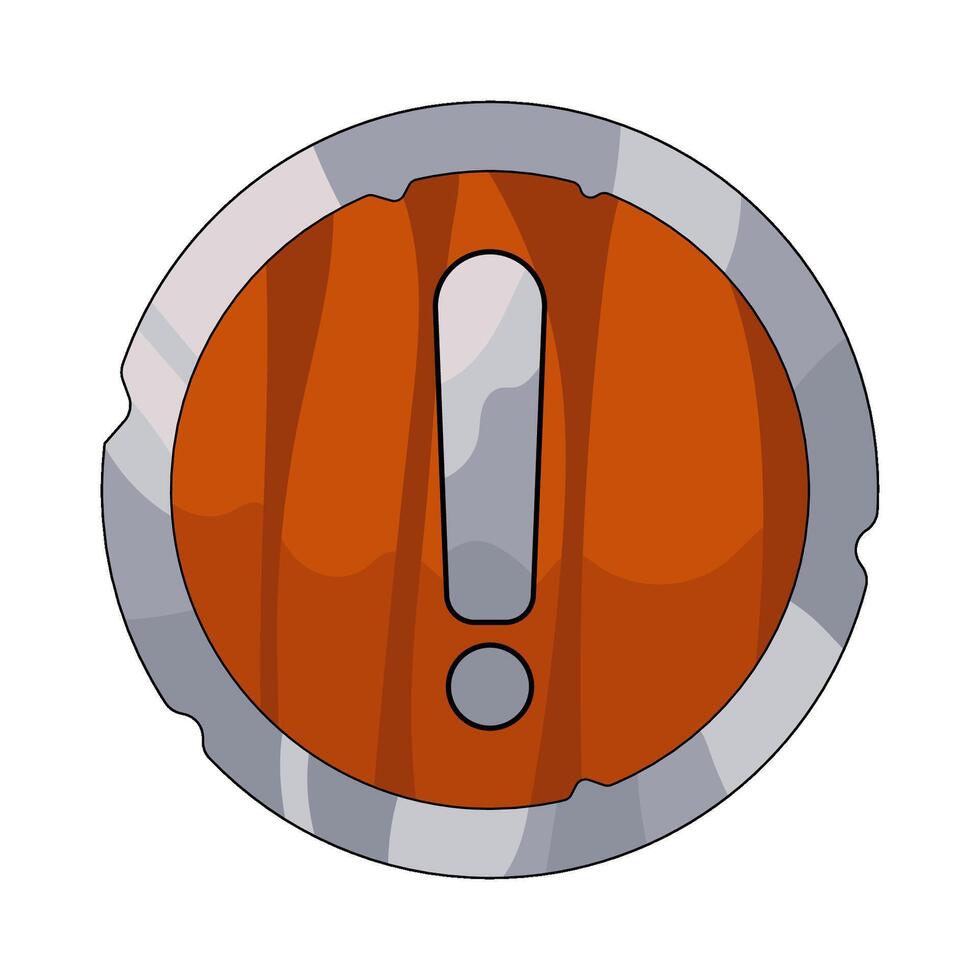 Illustration of exclamation button vector