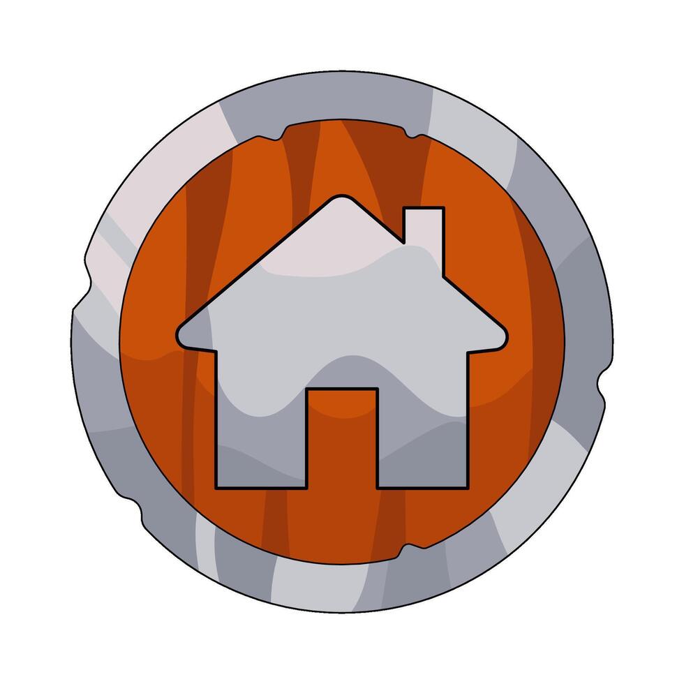 Illustration of a home button vector