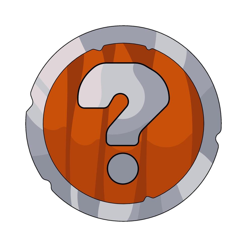 Illustration of question button vector