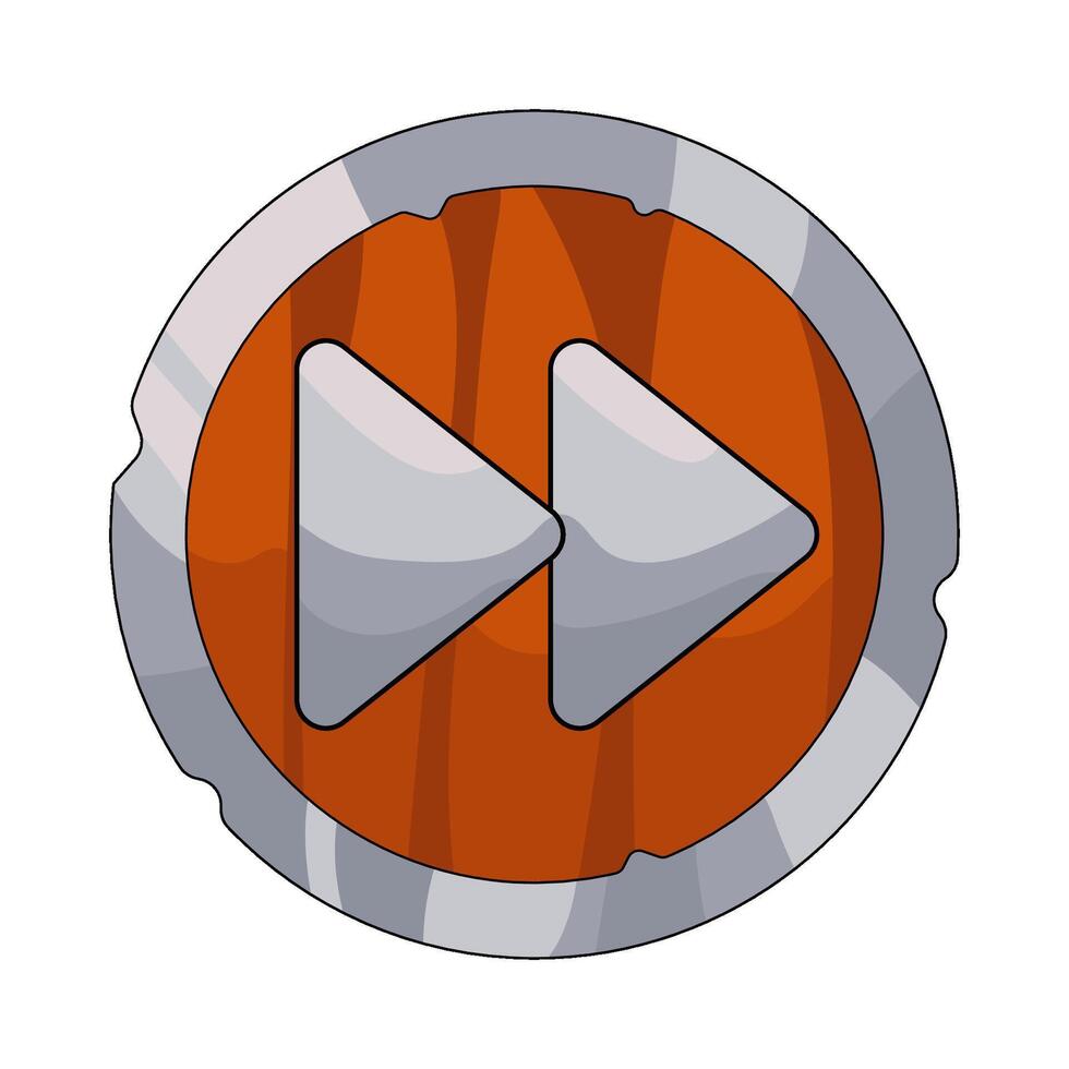 Illustration of fast forward button vector