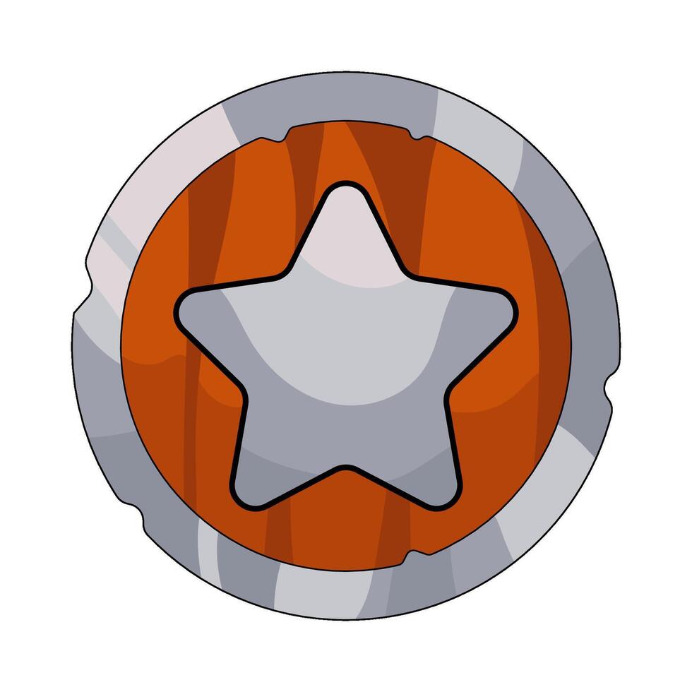 Illustration of star button vector
