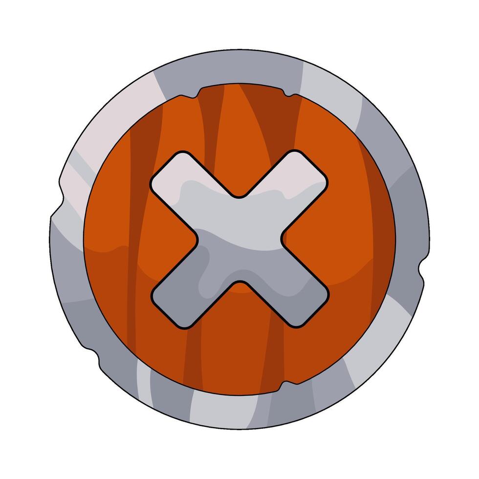Illustration of stop button vector