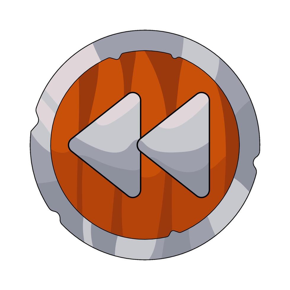 Gaming rewind button vector