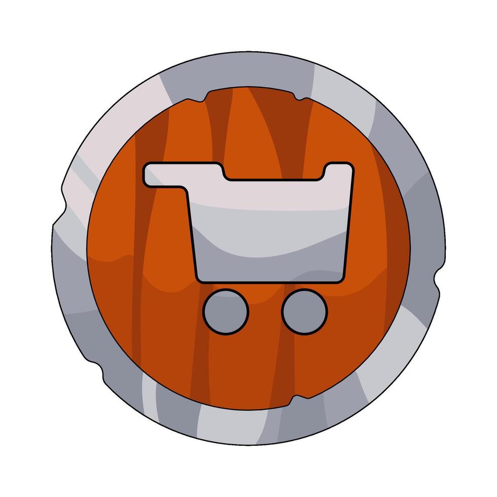 Illustration of shop button vector