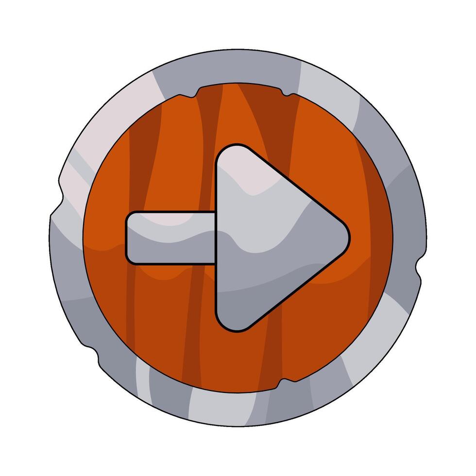Illustration of right arrow button vector