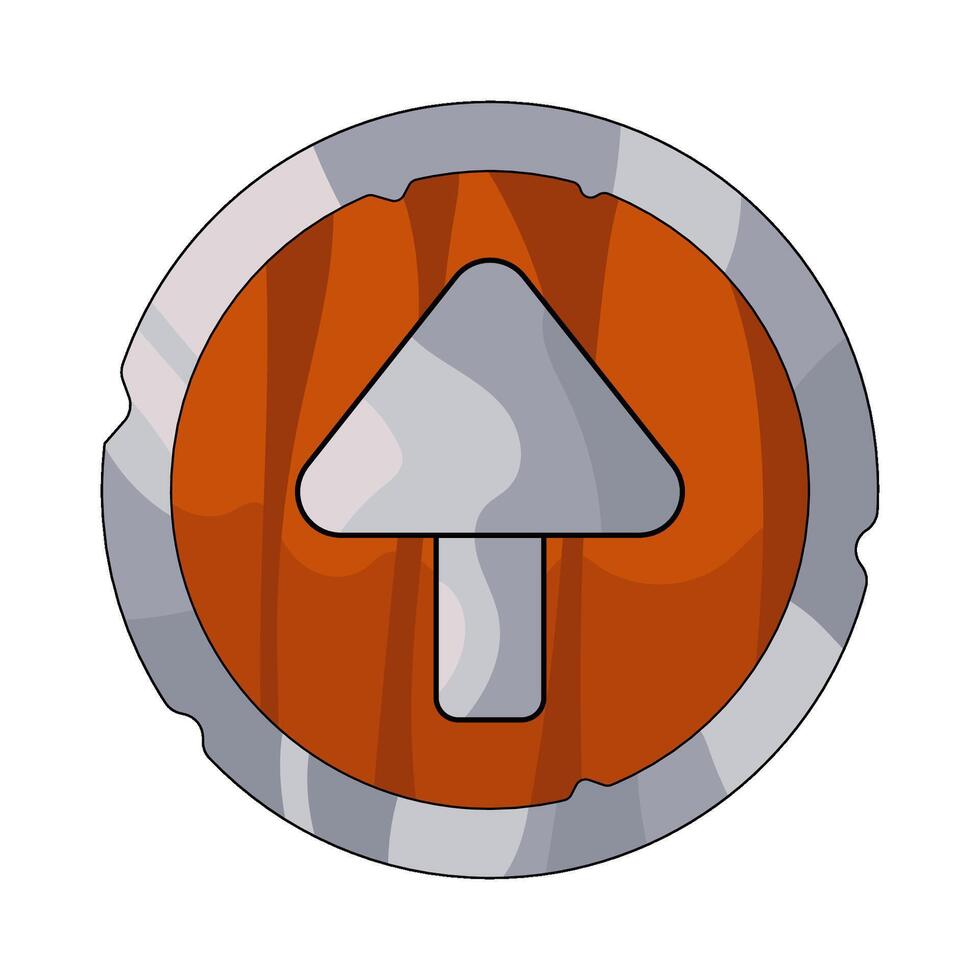 Illustration of up arrow button vector