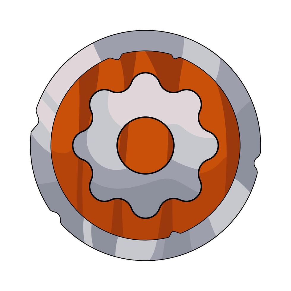 Illustration of setting button vector