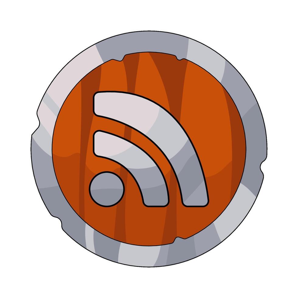 Illustration of wifi button vector