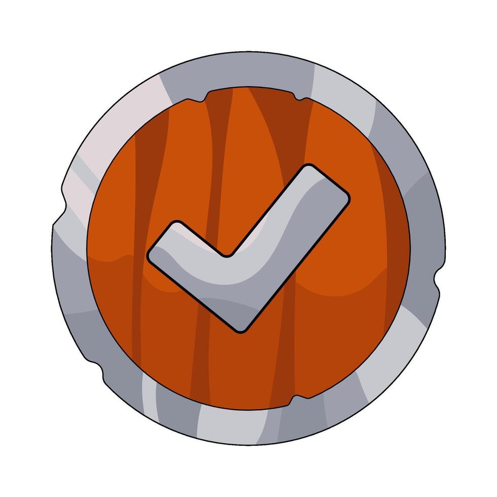 Illustration of checkmark button vector