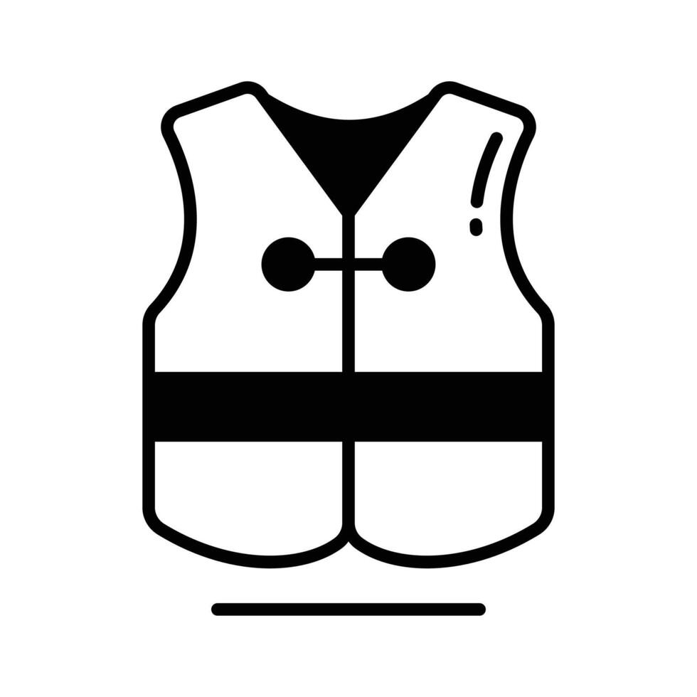 Labour vest icon amazingly designed in glyph style. vector