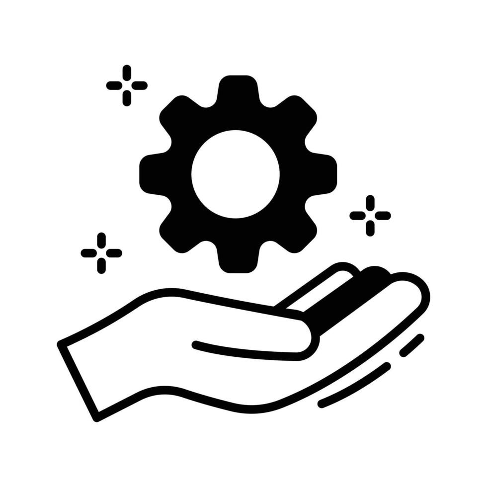 Modern icon of engineering designed in glyph style. vector