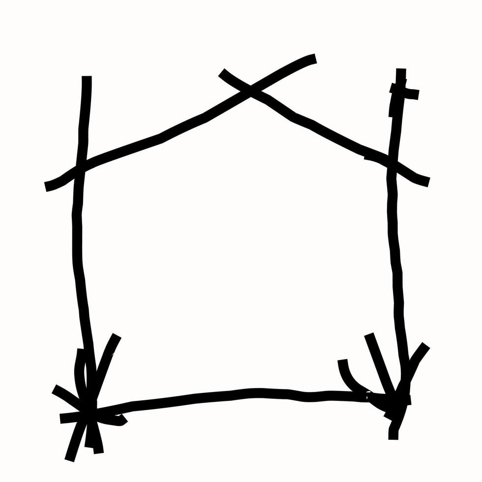 Abstract Scribble Frame Variations vector