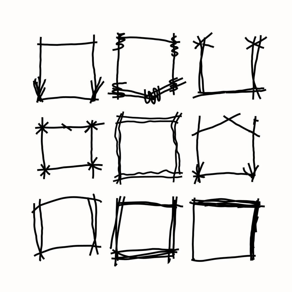 Hand Drawn Doodle Frame Collection vector